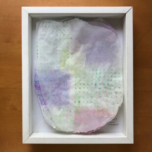油彩画 原画「近所の風景 堤防 20262」アート 絵画 22×27㎝ F3