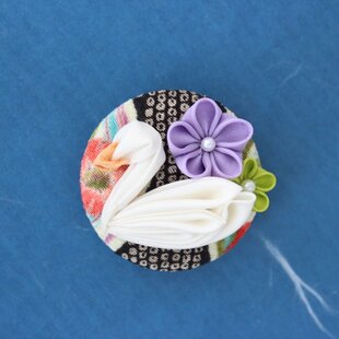 ☆ハンドメイド☆ ユキエモンパズル黒扇子ケース☆箸入れ☆箸袋