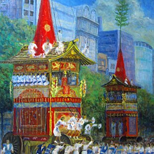 石川県金沢産24K純金箔使用○『太陽』○がんどうあつし絵画膠油絵