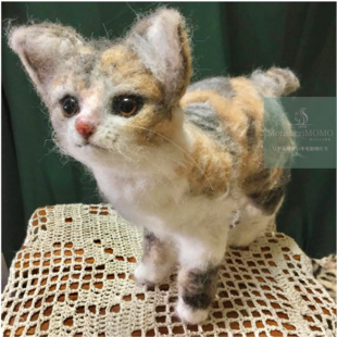 羊毛フェルト 猫 アビシニアン ねこ ネコ 猫フィギュア | iichi