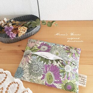 残1点⭐️12点売れました⭐️《リバティ ひまわり》紺 ネイビー