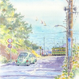 原画「公園」F5・油彩画 | iichi 日々の暮らしを心地よくする