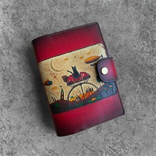 ほぼ日手帳カズン対応 A5サイズ手帳カバー レザー 刻印＆拭き染め