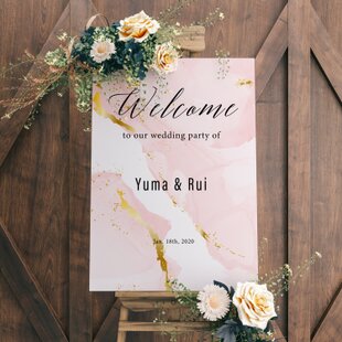 人気！結婚式 ウェルカムボード☆V-2（A1/B2/A2/B3/A3/B4/A4） | iichi