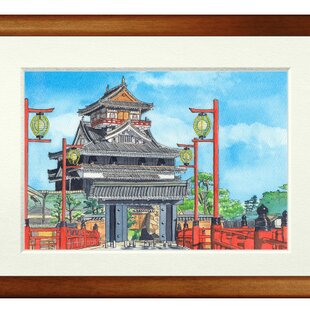油彩画 原画「近所の風景 堤防 20262」アート 絵画 22×27㎝ F3