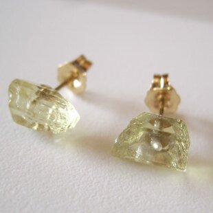 Kaya◆一点物✧パイライト×グレーイエローダイヤモンドピアス✧14kgf パイライトの原石ピアス/黄鉄鉱 14kgf | iichi 日々の暮らしを心地よく