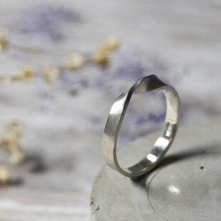 シルバーフラットリング 平打ち槌目 10㎜幅【silver】 | iichi 日々の