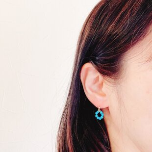 コッパーガーネットアメジストピアス 14kgf ペアシェイプ
