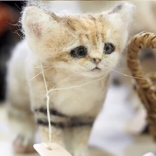 羊毛フェルト 猫 ベンガル猫さん ねこ ネコ 猫フィギュア | iichi 日々