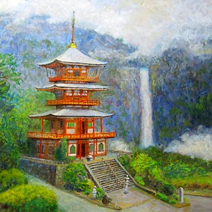 石川県金沢産本金箔24K使用○『太陽と金の富士図』△がんどうあつし