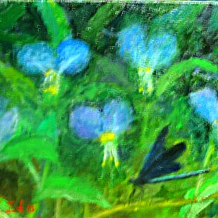 まると心で一つになるアート○〖太陽〗 がんどうあつし油絵画原画SM額