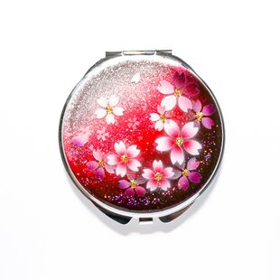 E302コンパクトミラー２ 和光 sterling 牡丹花模様彫金 E302コンパクトミラー2 和光 sterling 牡丹花模様彫金