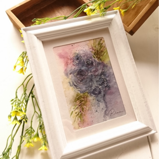 水彩画・原画「薔薇の花」 | iichi 日々の暮らしを心地よくする