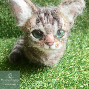 羊毛フェルト 猫 ベンガル猫さん ねこ ネコ 猫フィギュア | iichi 日々