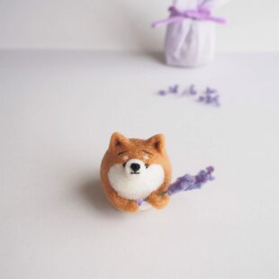 受注製作】なりきりみかんのまゆ柴犬(赤柴・黒柴・白柴) 羊毛フェルト