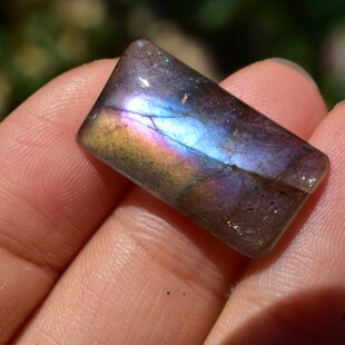 穴あきチャロアイト[60] 33x26mm 天然石 / カボション / ルース