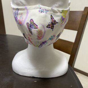 藤の花のマスクチャーム mini （ つまみ細工＊受注制作 ） | iichi