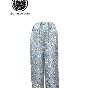 古布リメイク 藍染のワイドパンツ (裏当て布仕様)襤褸 boro 着物