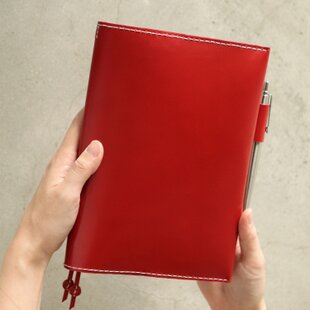 ほぼ日手帳対応 牛革文庫サイズ手帳カバー 刻印＆拭き染め | iichi
