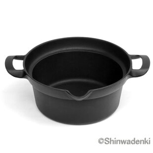 南部鉄器 鉄鍋 天ぷら鍋 揚げ物鍋22cm 日本製 ガス・IH対応 アウトドア