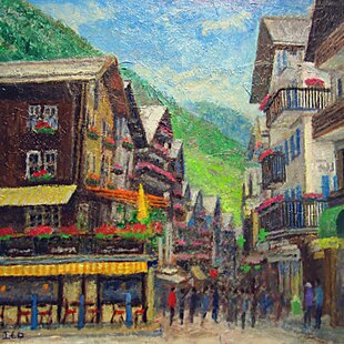 絵画油絵☆【金のダビデの星】☆がんどうあつし直筆肉筆F3