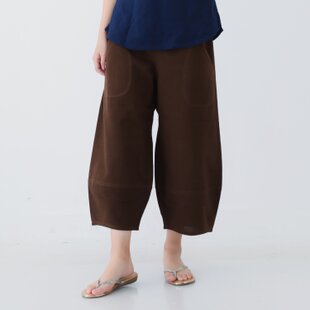 古布リメイク 藍染ワイドパンツ 藍染 刺し子 型染 時々堂オリジナル