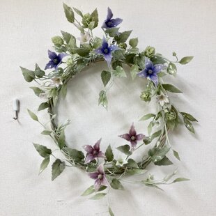☆クレイフラワー作品（薔薇とスミレのリース）☆ | iichi 日々の