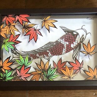 額装済み切り絵作品・模様の蝶 | iichi 日々の暮らしを心地よくする