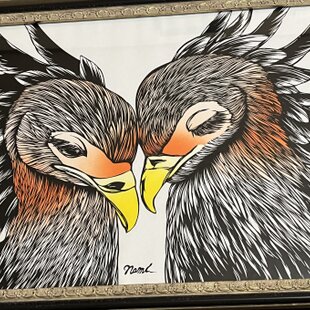 額装済み切り絵作品・虎 | iichi 日々の暮らしを心地よくする