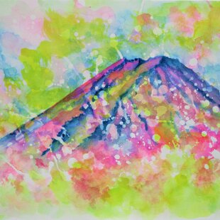 油彩画 原画「近所の風景 堤防 20262」アート 絵画 22×27㎝ F3