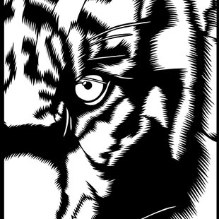 額装済み切り絵作品・虎 | iichi 日々の暮らしを心地よくする