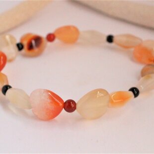 再販 14kgf 淡水真珠と宝石質タンザナイトのブレスレット ac/396