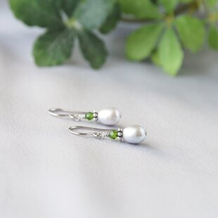 アクセサリー No.837【10ペア】 星花 コットンパール ハンドメイド