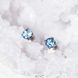 爽やかな色合い～ アクアプレーズのデザインピアス 天然石アクセサリー