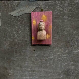シジュウカラ（ミニミニ額）【木彫品】 | iichi 日々の暮らしを 