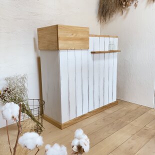 扉つき収納シェルフ アンティークホワイト | iichi 日々の暮らしを