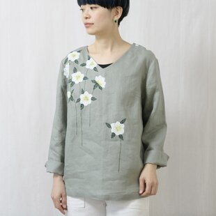 柿渋ムラ染め服 linen100 | iichi 日々の暮らしを心地よくする