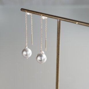 送料無料】K18 ムーンフープピアス 7mm×10mm ペア | iichi 日々の