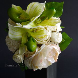 ☆クレイフラワー作品（薔薇とスミレのリース）☆ | iichi 日々の