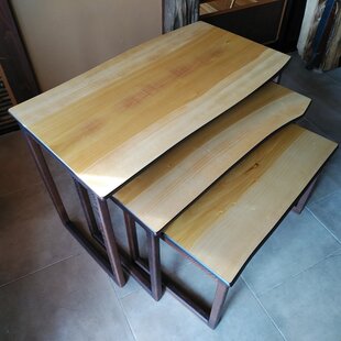 ☆受注製作☆無垢折りたたみテーブル・サーフボード型センターテーブル