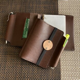 ほぼ日手帳weeks対応 レザー手帳カバー 刻印＆拭き染め | iichi 日々の