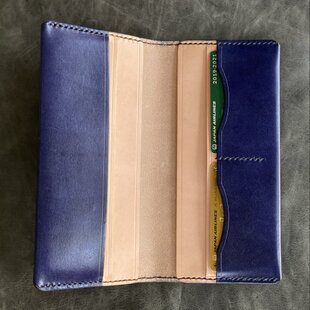 クロコダイル本革 シャイニング ブルー 長財布 メンズ レディース 高級