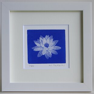 露草」原画 ※木製額縁入り（18㎝角）一点物 水彩 イラスト インテリア