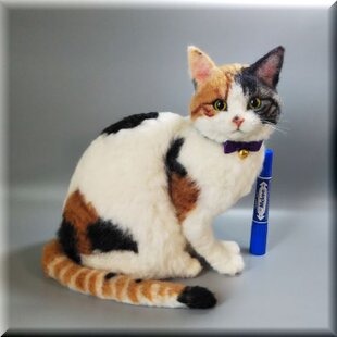 ☆受注制作 羊毛フェルトのパステル三毛子猫 | iichi 日々の暮らしを