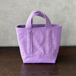 ころんバッグ SS パラフィン帆布 青鈍 ラベンダー | iichi 日々の