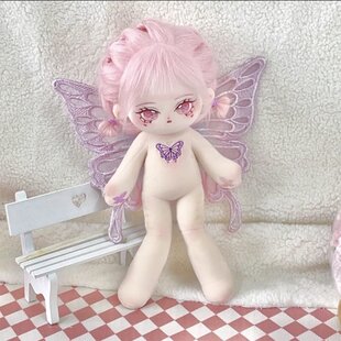 長い脚 30cm 無属性 ぬいぐるみ ピンクの髪ピンクの目女の子 着せ替え