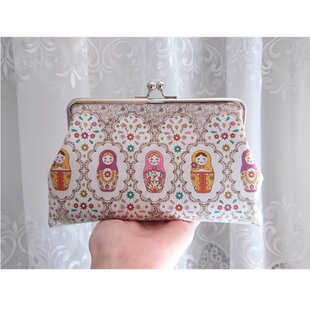 ミモザ 刺繍 がま口 ポーチ | iichi 日々の暮らしを心地よくする