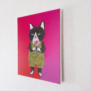 「ムサシ」猫イラスト（原画） 猫イラスト「ムサシ」原画 | iichi 日々の暮らしを心地よくする