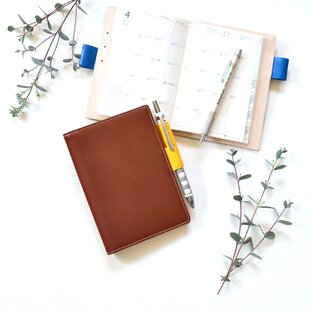 ほぼ日手帳対応 牛革文庫サイズ手帳カバー 刻印＆拭き染め | iichi