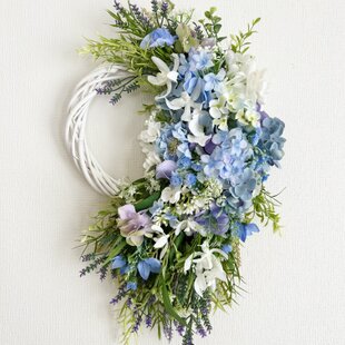レッド＆ホワイト＊ポインセチアと星のクリスマスリース | iichi 日々